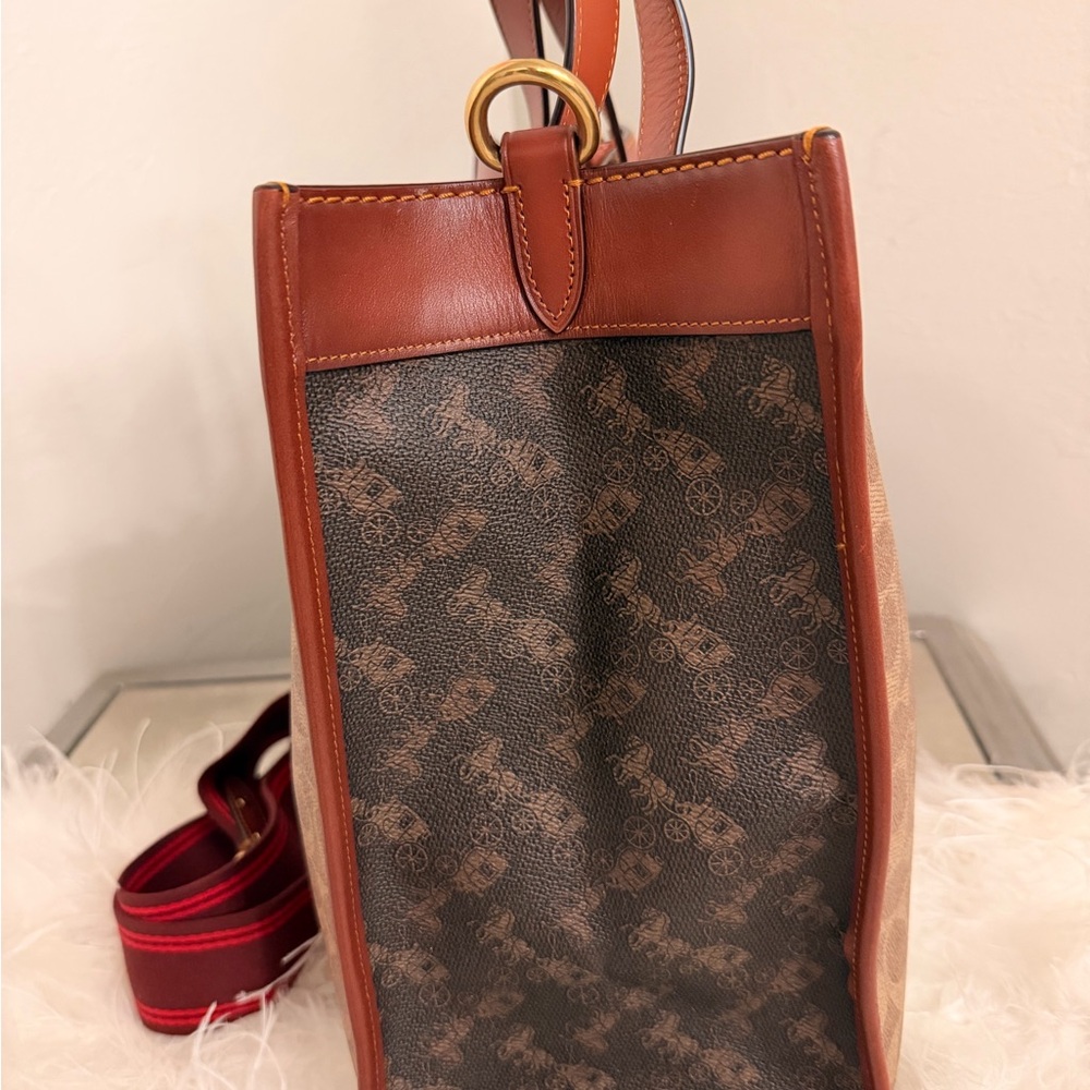 Field Carriage & Signature Coated Canvas Tote - Picture 2 of 8